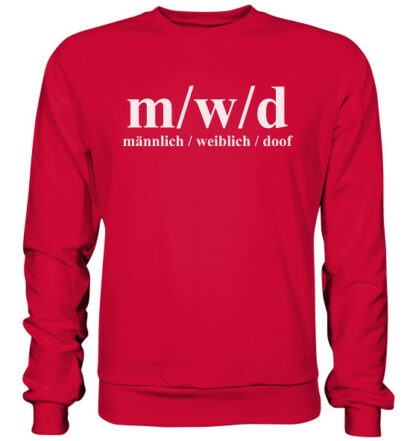 m/w/d - männlich, weiblich, doof - Sweatshirt – Bild 3