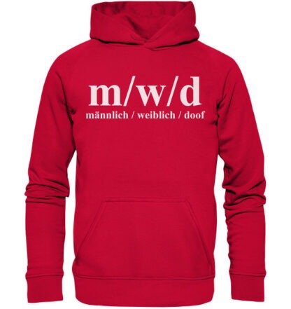 m/w/d - männlich, weiblich, doof - Unisex Hoodie – Bild 3