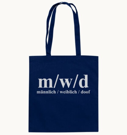 m/w/d - männlich, weiblich, doof - Baumwolltasche – Bild 5