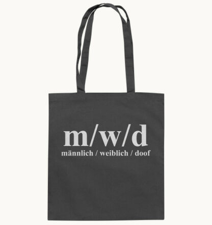 m/w/d - männlich, weiblich, doof - Baumwolltasche – Bild 6