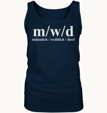 m/w/d - männlich, weiblich, doof - Ladies Tank-Top Shirt – Bild 2