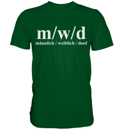 m/w/d - männlich, weiblich, doof - Premium T-Shirt – Bild 2