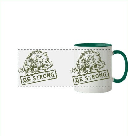 Be strong - keltisches Wildschwein - Tasse zweifarbig – Bild 5