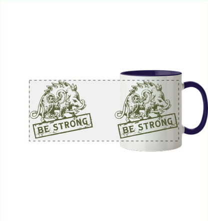 Be strong - keltisches Wildschwein - Tasse zweifarbig – Bild 10