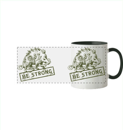 Be strong - keltisches Wildschwein - Tasse zweifarbig – Bild 2