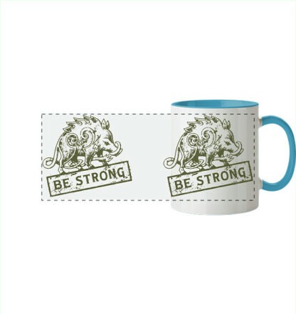 Be strong - keltisches Wildschwein - Tasse zweifarbig – Bild 7