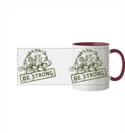 Be strong - keltisches Wildschwein - Tasse zweifarbig – Bild 3