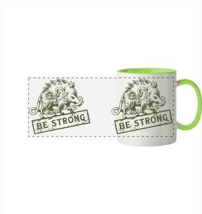 Be strong - keltisches Wildschwein - Tasse zweifarbig – Bild 9