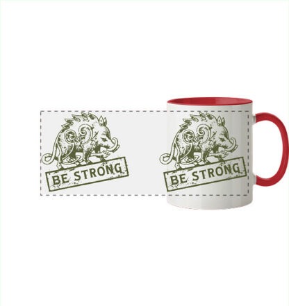 Be strong - keltisches Wildschwein - Tasse zweifarbig – Bild 12